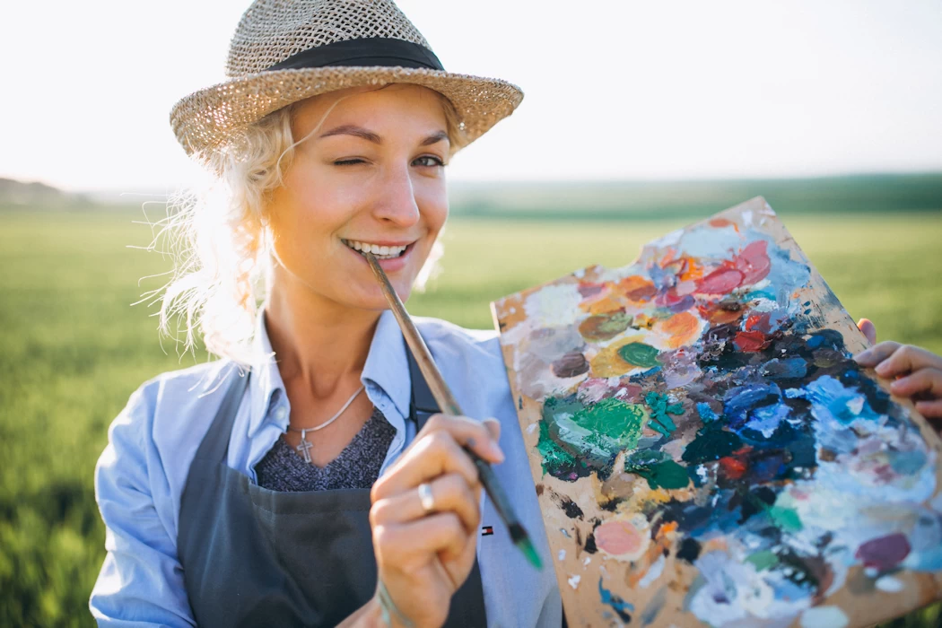 Œuvre d'art colorée